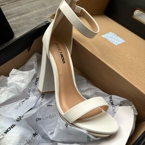 Fashion Nova White Women's Heeled Sandals